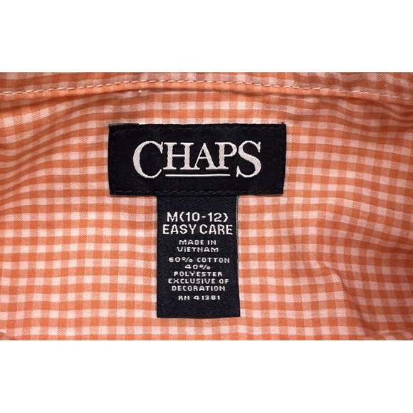 Lot Of 3 Chaps Boys Button Down Shirt Size M Long Sleeve - Picture 6 of 6